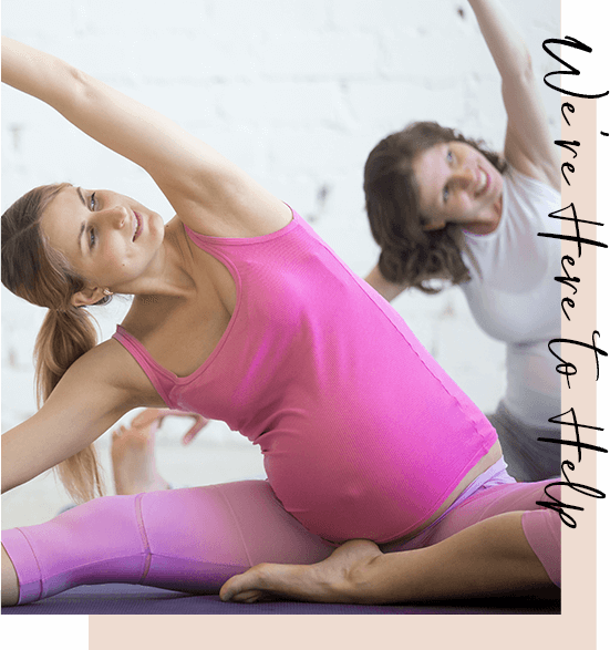 Photo of pregnant women doing fitness